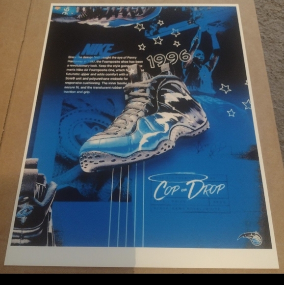 BRAND NEW! PENNY HARDAWAY 1996 BASKETBALL SHOES 8.5x11 ULTRA GLOSSY ART POSTER! - Picture 2 of 9